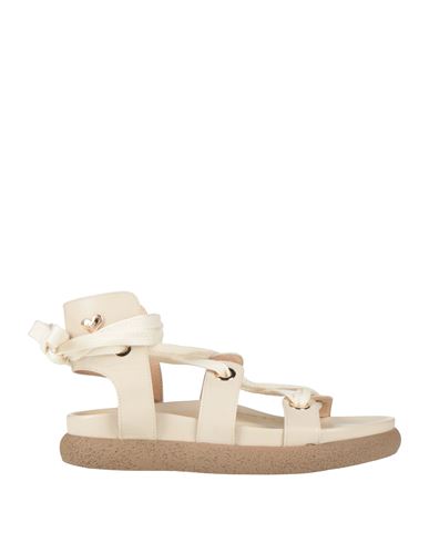 Tua By Braccialini Woman Sandals Beige Size 8 Textile Fibers In Beige