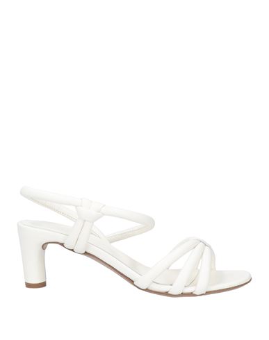 Shop Del Carlo Woman Sandals White Size 11 Soft Leather