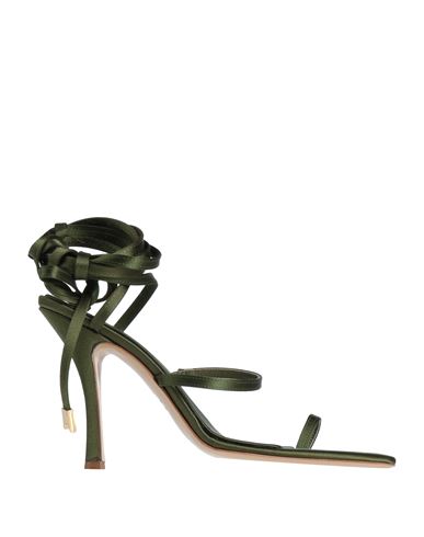 Ilio Smeraldo Woman Toe Strap Sandals Military Green Size 11 Textile Fibers