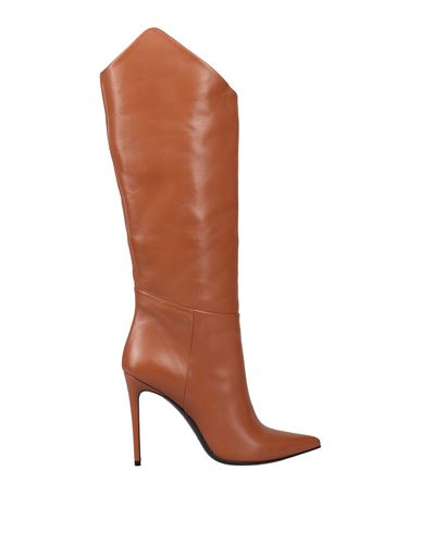 Aldo Castagna Woman Knee Boots Camel Size 9 Calfskin In Beige