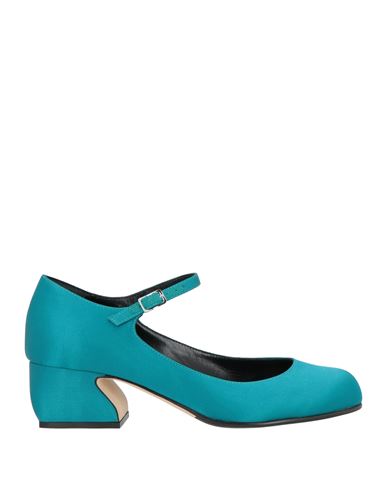 Si Rossi By Sergio Rossi Woman Pumps Turquoise Size 10 Textile Fibers In Blue