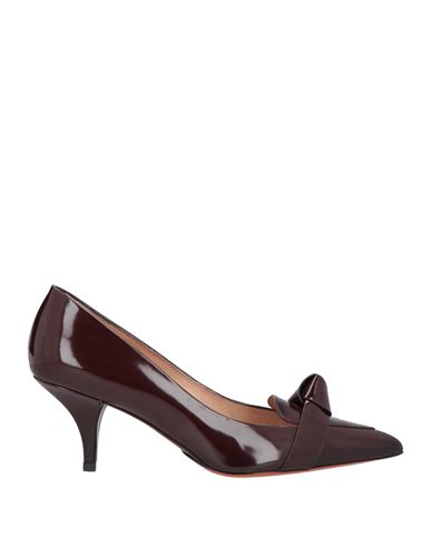 Santoni Woman Pumps Cocoa Size 8.5 Soft Leather In Brown