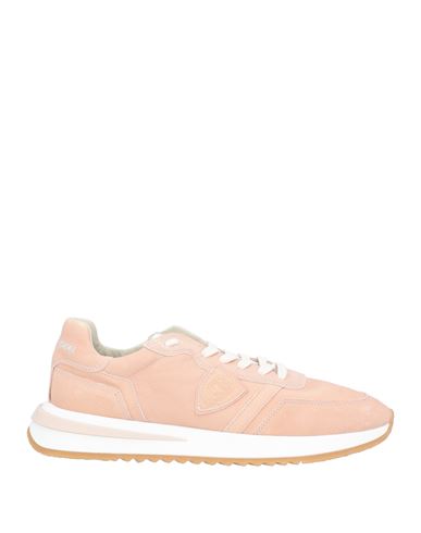 Philippe Model Woman Sneakers Blush Size 7 Soft Leather, Textile Fibers In Pink