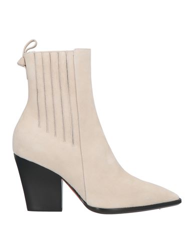 Santoni Woman Ankle Boots Light Grey Size 11 Soft Leather