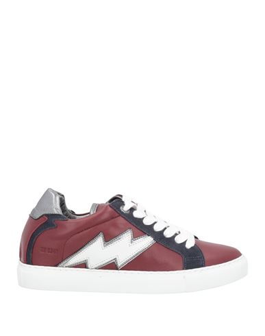 ZADIG & VOLTAIRE ZADIG & VOLTAIRE WOMAN SNEAKERS BURGUNDY SIZE 8 SOFT LEATHER