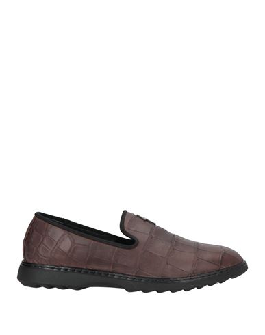 Giuseppe Zanotti Man Loafers Dark Brown Size 12 Soft Leather