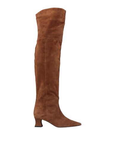 Marc Ellis Woman Knee Boots Tan Size 11 Soft Leather In Brown