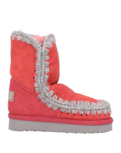 Mou Babies'  Toddler Girl Ankle Boots Coral Size 10c Sheepskin In Red