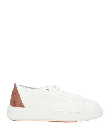 Santoni Woman Sneakers Off White Size 10.5 Soft Leather