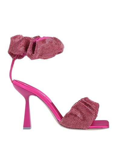 Sebastian Milano Woman Sandals Fuchsia Size 8 Textile Fibers In Pink