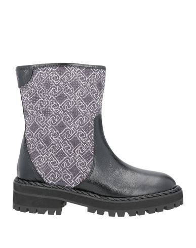 Liu •jo Woman Ankle Boots Black Size 7 Soft Leather, Textile Fibers