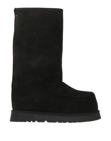 Mm6 Maison Margiela Woman Ankle Boots Black Size 6 Soft Leather