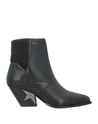 Liu •jo Woman Ankle Boots Black Size 6 Leather