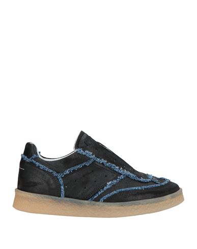 Mm6 Maison Margiela Woman Sneakers Midnight Blue Size 9 Soft Leather, Textile Fibers