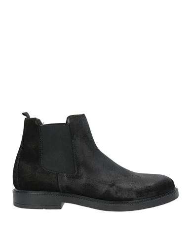GREY DANIELE ALESSANDRINI GREY DANIELE ALESSANDRINI MAN ANKLE BOOTS BLACK SIZE 8 SOFT LEATHER