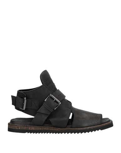 Malloni Man Sandals Black Size 10 Soft Leather