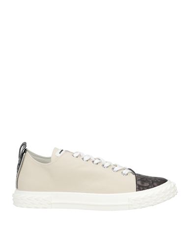 Giuseppe Zanotti Man Sneakers Light Grey Size 9 Textile Fibers, Soft Leather