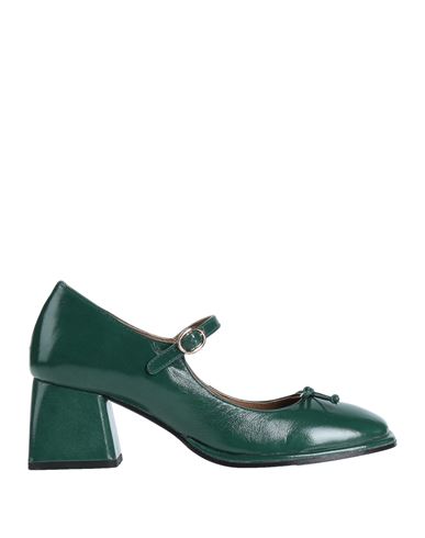 Emanuélle Vee Woman Pumps Dark Green Size 9 Soft Leather