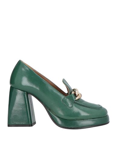 Emanuélle Vee Woman Loafers Emerald Green Size 10 Soft Leather