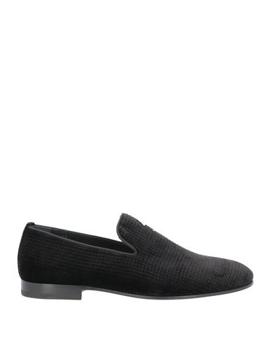 Shop Giuseppe Zanotti Man Loafers Black Size 8 Textile Fibers