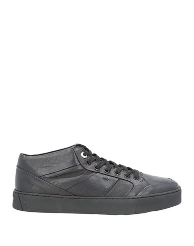 Santoni Man Sneakers Black Size 12 Soft Leather