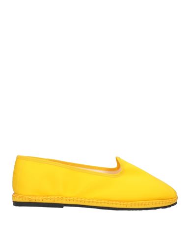 Shop The Artisanal Club Woman Loafers Yellow Size 11 Textile Fibers