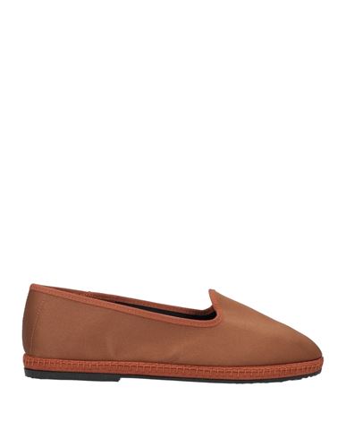 Shop The Artisanal Club Woman Loafers Copper Size 6 Textile Fibers In Orange