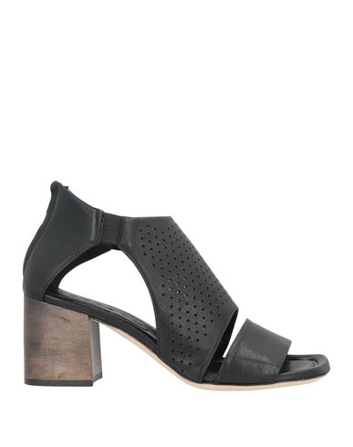 Malloni Woman Sandals Black Size 11 Soft Leather