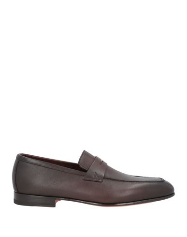 Santoni Man Loafers Dark Brown Size 12 Soft Leather
