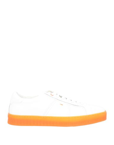Santoni Man Sneakers White Size 13 Soft Leather