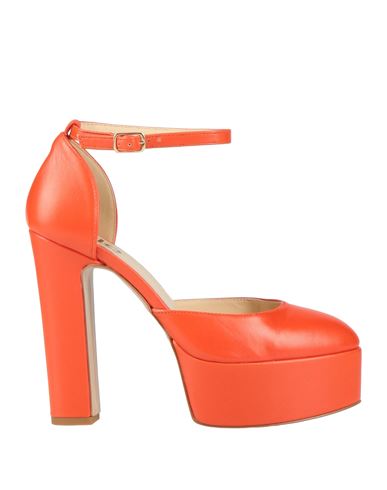 Islo Isabella Lorusso Woman Pumps Orange Size 7 Soft Leather