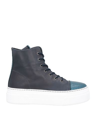 Bruglia Woman Sneakers Slate Blue Size 7 Calfskin