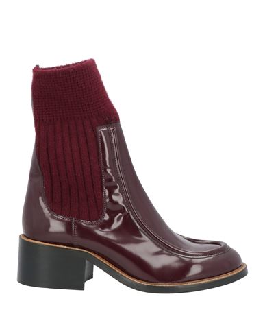 Niū Woman Ankle Boots Burgundy Size 8 Soft Leather In Red