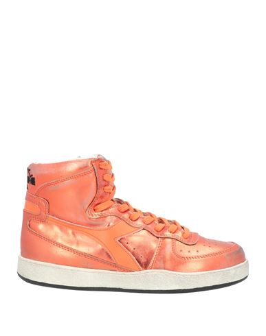 Diadora Heritage Man Sneakers Copper Size 8 Soft Leather In Orange