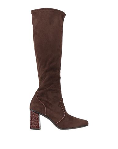 Nr Rapisardi Woman Knee Boots Dark Brown Size 10 Textile Fibers