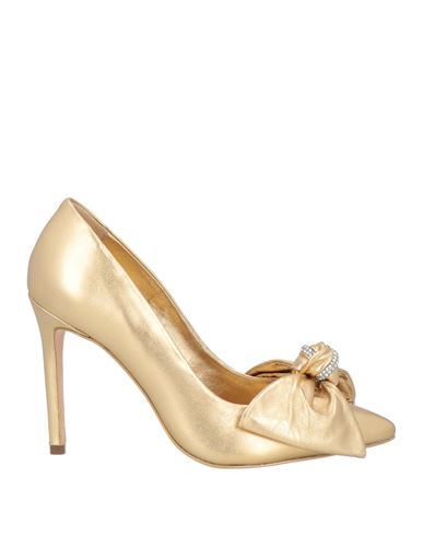 Gold & Rouge Woman Pumps Gold Size 8 Soft Leather