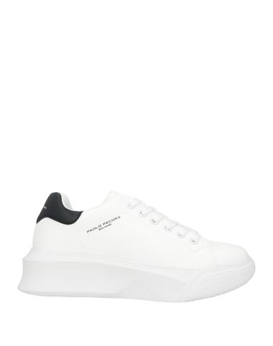 Paolo Pecora Man Sneakers White Size 12 Soft Leather
