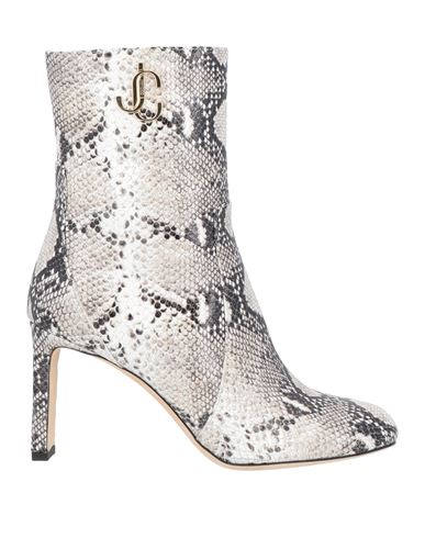 Jimmy Choo Woman Ankle Boots Grey Size 10 Soft Leather In Grey
