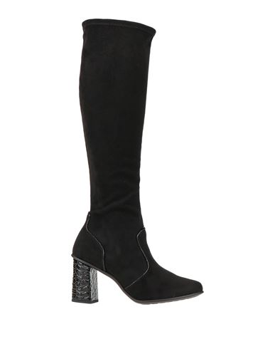 Nr Rapisardi Woman Knee Boots Black Size 10 Textile Fibers