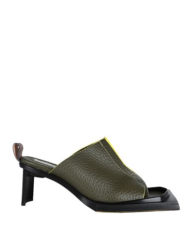 Shop Miista Madoka Khaki Sandals Woman Thong Sandal Military Green Size 7.5 Calfskin