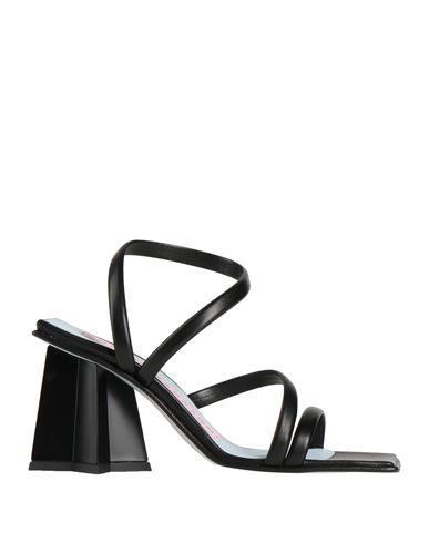 Shop Chiara Ferragni Woman Sandals Black Size 6 Textile Fibers