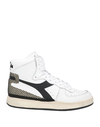 Diadora Heritage Woman Sneakers Off White Size 7 Soft Leather, Textile Fibers