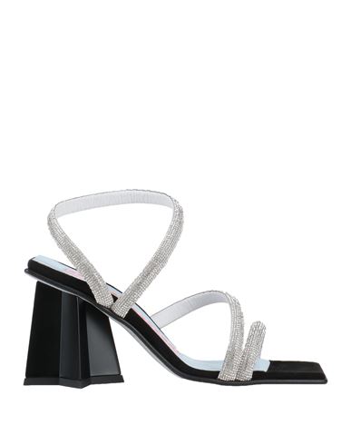 Chiara Ferragni Woman Sandals Silver Size 10 Textile Fibers
