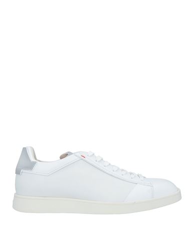 Santoni Man Sneakers White Size 12.5 Soft Leather