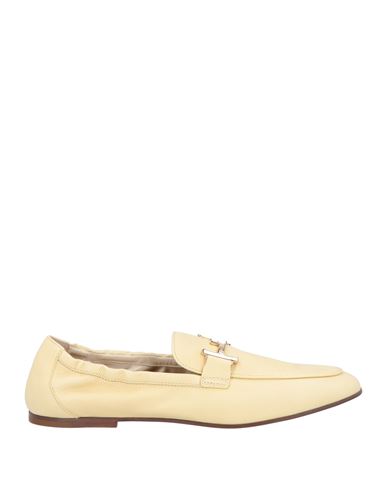Tod's Woman Loafers Beige Size 8 Soft Leather In White