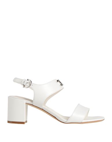 Ferragamo Woman Sandals White Size 10.5 Calfskin