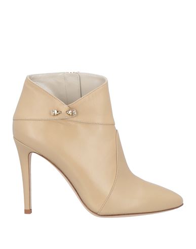 Mia Becar Woman Ankle Boots Beige Size 9 Soft Leather