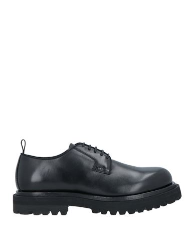 Officine Creative Italia Man Lace-up Shoes Black Size 6 Soft Leather