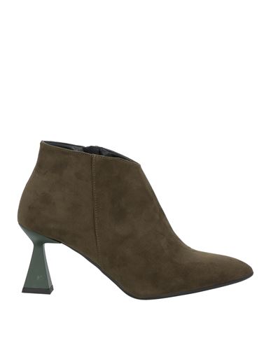 Gio Palma Woman Ankle Boots Military Green Size 8 Textile Fibers In Green