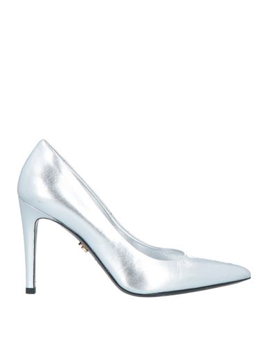 Shop Twinset Woman Pumps Silver Size 7.5 Soft Leather